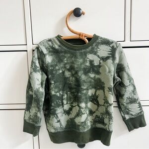 Kids Green Tie-Dye Sweatshirt